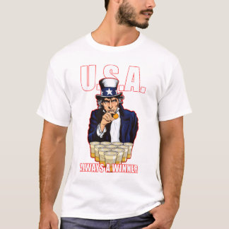 USA-Bier Pong: Immer ein Sieger-T-Shirt T-Shirt