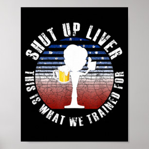USA Bier trinkendes Team Lustiger Tag Amerikanisch Poster