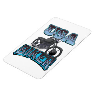 USA Biker Logo Magnet