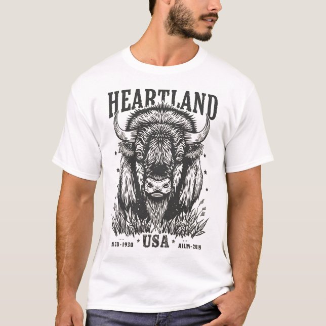 USA Bison T-Shirt (Vorderseite)