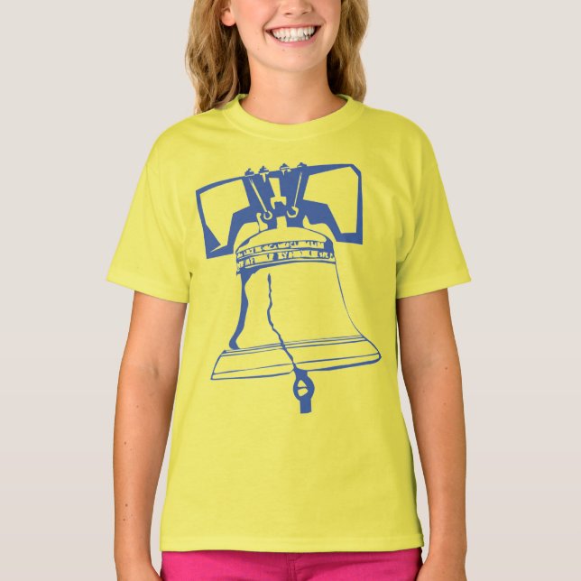 USA-Blue Liberty Bell T-Shirt (Vorderseite)