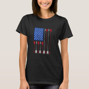USA Bowhunting Archer Patriotic Arrows American Fl T-Shirt
