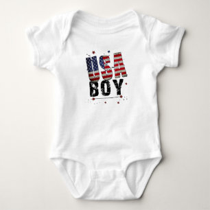 USA Boy Baby Strampler