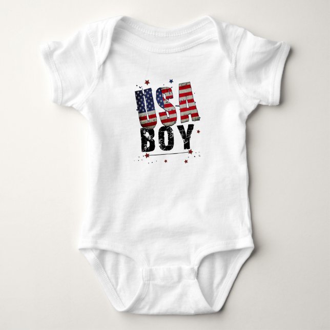 USA Boy Baby Strampler (Vorderseite)