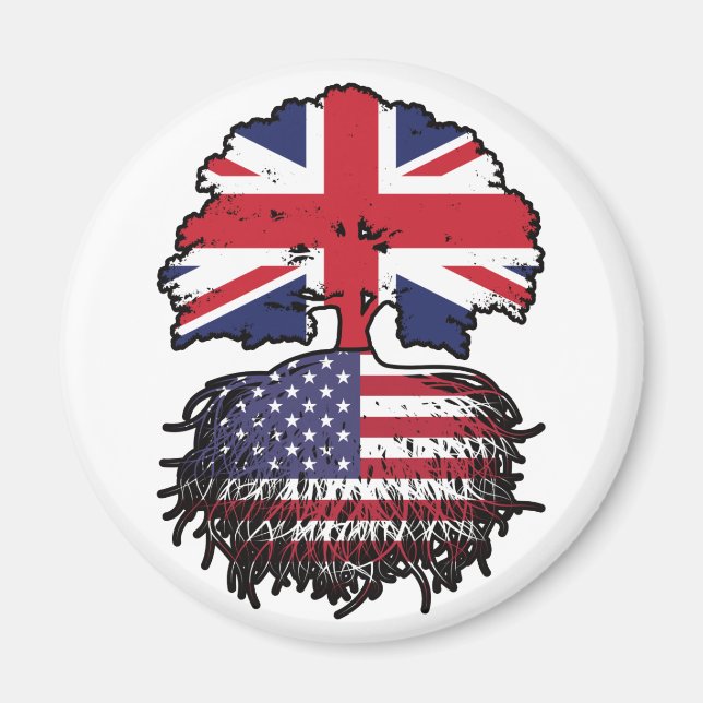 USA - British UK Treots Flag Magnet (Vorne)