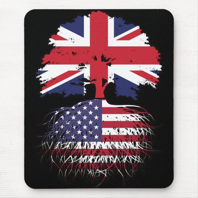 USA - British UK Treots Flag Mousepad (Vorne)