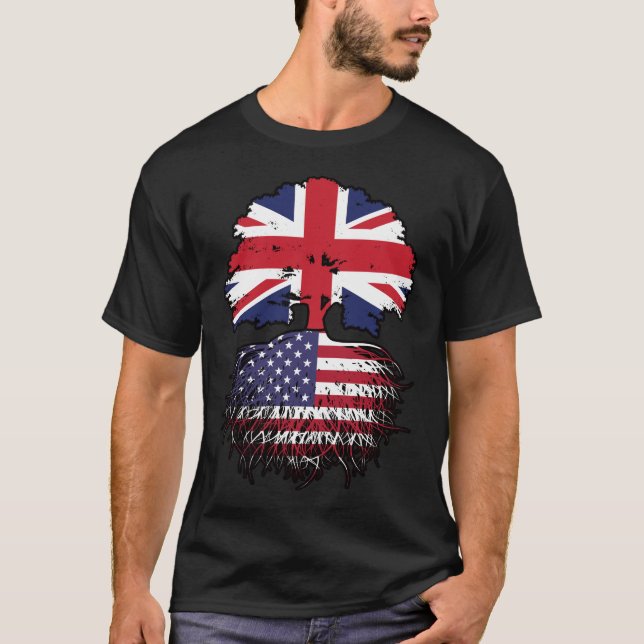 USA - British UK Treots Flag T-Shirt (Vorderseite)