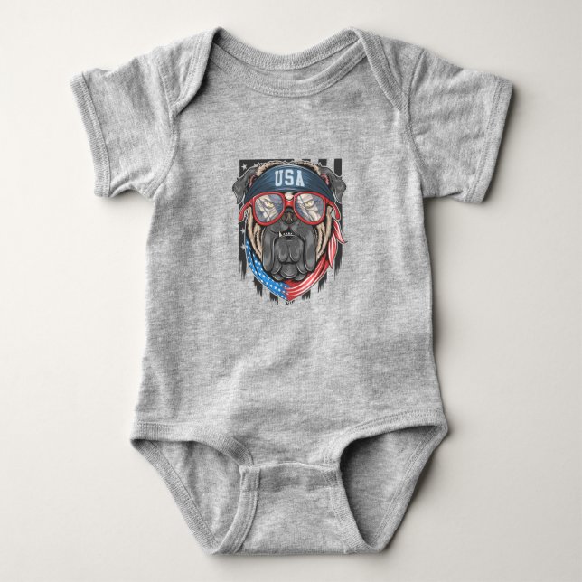 USA Bulldog Baby Bodysuit Baby Strampler (Vorderseite)