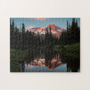 USA, Bundesstaat Washington. Mt. Rainier gespiegel Puzzle