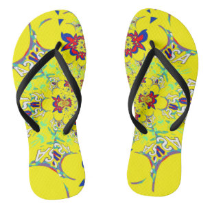 USA bunt hell blumengeschmückt Sommermuster Design Flip Flops