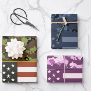 USA-Camouflage Geschenkpapier Set