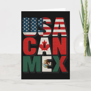 Usa Can Mex Flagge Fußball Nordamerika Footbyll Fa Karte