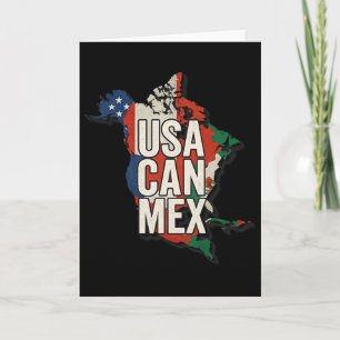 Usa Can Mex Fußball Nordamerika Fußball Fan Gesche Karte