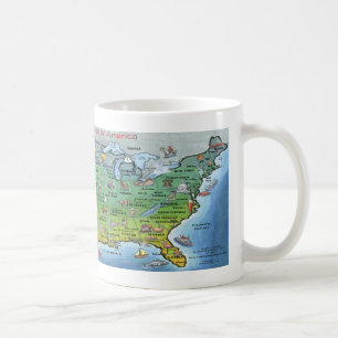 USA-Cartoon-Karte Tasse