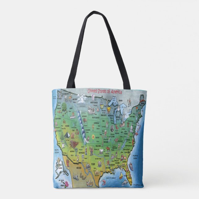 USA Cartoon Map (Rückseite)