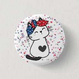 USA Cat Button - Kinderlose Cat Ladys