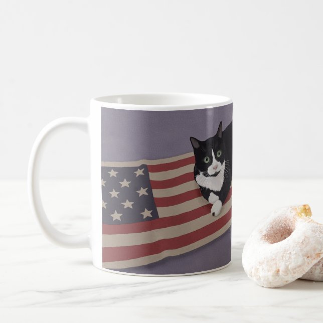 USA Cat Kaffeetasse (Mit Donut)