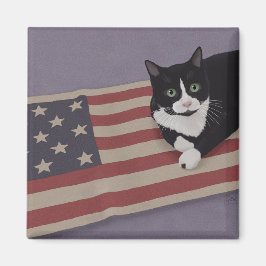 USA Cat Magnet