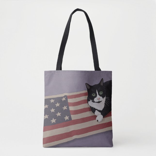USA Cat Tote Bag (Vorderseite)