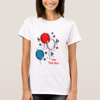 USA Celebrate Red White Blue Balloons T-Shirt