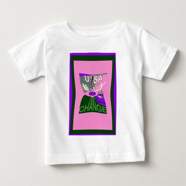 USA Change Art Print Baby T-shirt (Vorderseite)