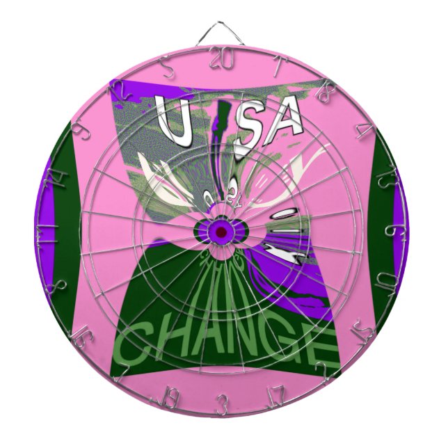 USA Change Art Print Dartscheibe (vorne)