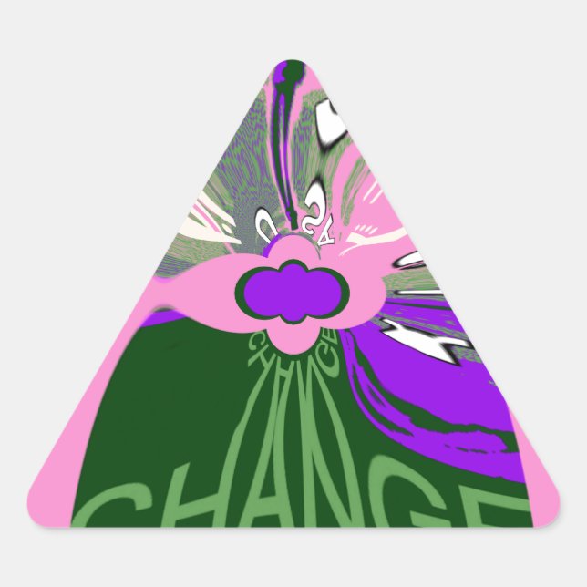 USA Change Art Print Dreieckiger Aufkleber (Vorderseite)