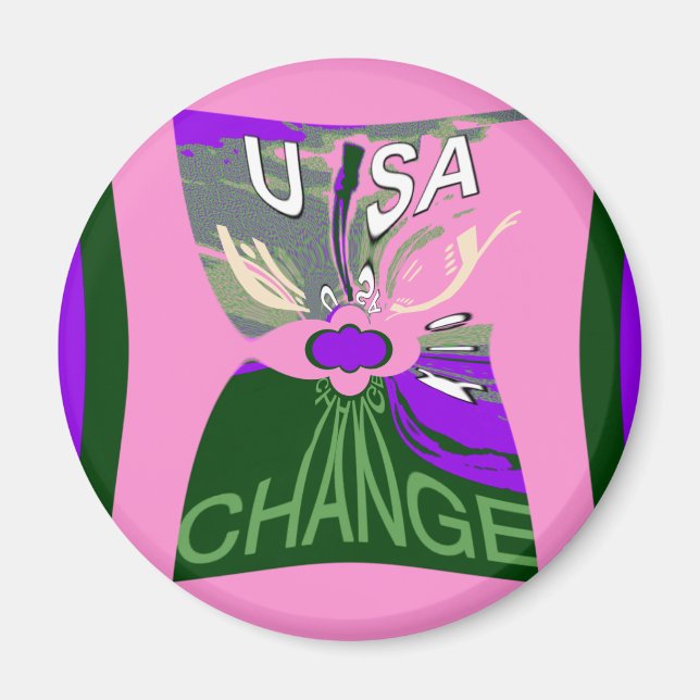 USA Change Art Print Magnet (Vorne)