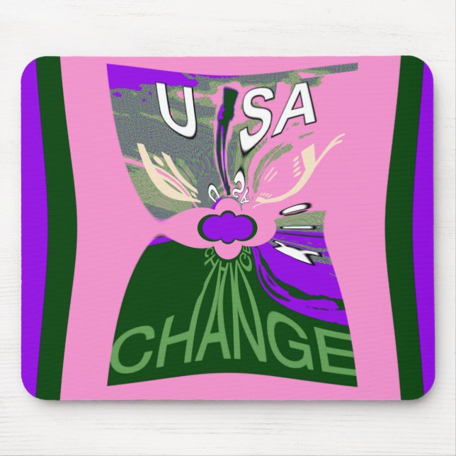 USA Change Art Print Mousepad (Vorne)