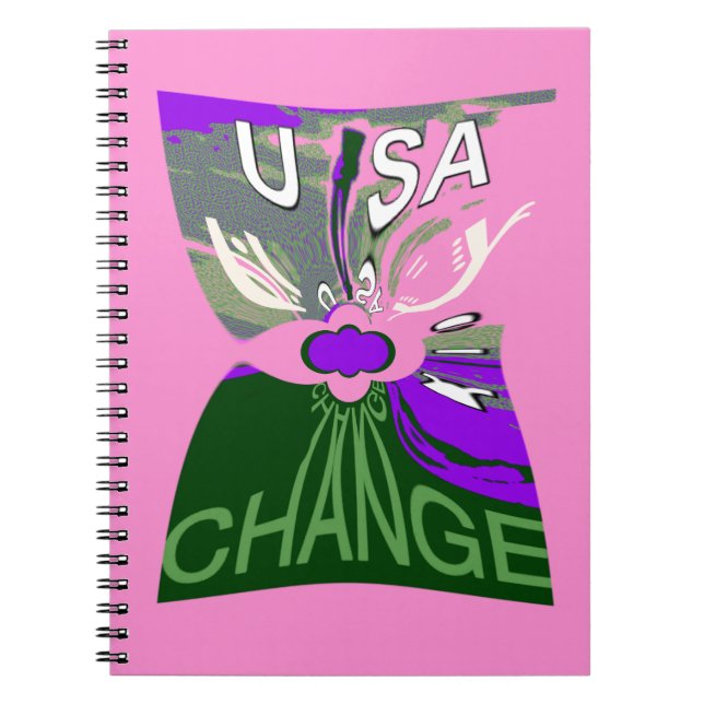 USA Change Art Print Notizblock (Vorderseite)