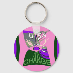 USA Change Art Print Schlüsselanhänger