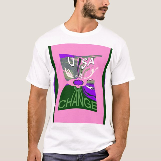 USA Change Art Print T-Shirt (Vorderseite)