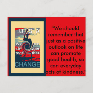 USA Change: Stronger Together Einheitsdesign Postkarte