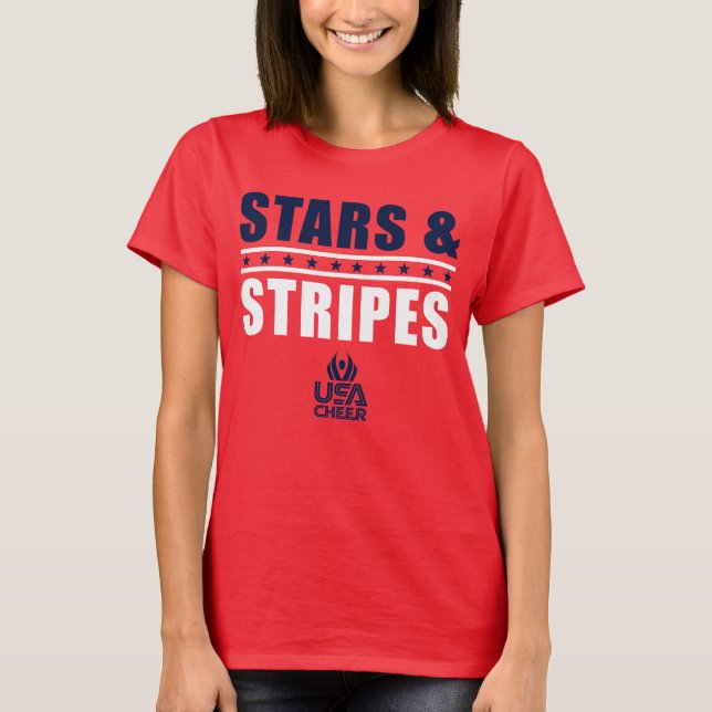 USA Cheer Stars & Stripes Fan-T-Shirt T-Shirt (Vorderseite)