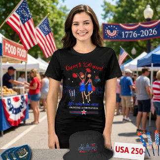 USA Cheerleader US 250th Anniversary Patriotic Tri-Blend Shirt