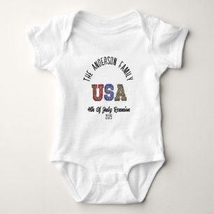 USA Cheetah Print Personalisiert Wiedersehen Name Baby Strampler