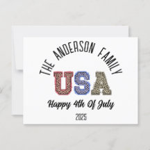 USA Cheetah Print Personalisiert Wiedersehen Name