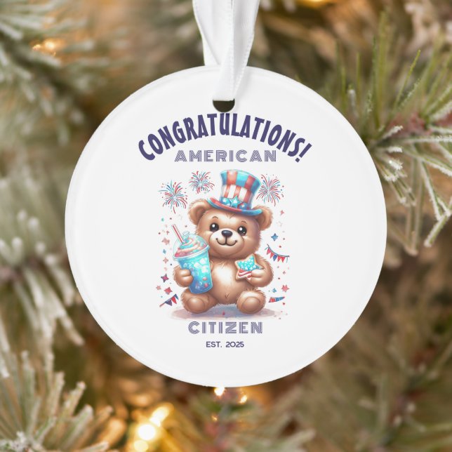 USA Citizenship Herzlichen Glückwunsch American Ca Ornament (Baum)