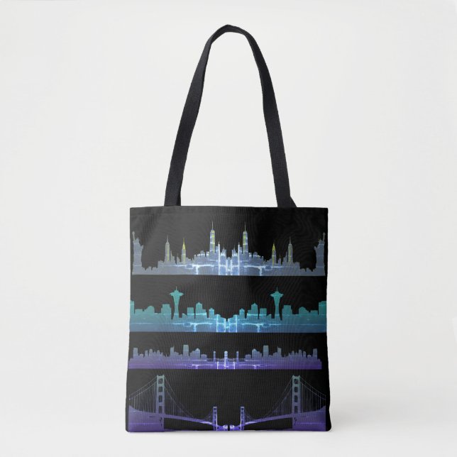 USA City Skylines Silver Nightlife (Vorderseite)