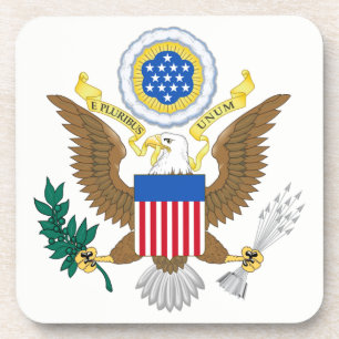 USA-Coat aus Arms Plastic Untersetzer mit Cork cn