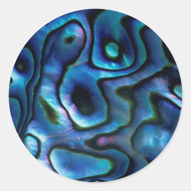 USA, Colorado, Lafayette. Abalone-Muschel Runder Aufkleber (Vorderseite)