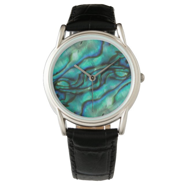 USA, Colorado, Lafayette. Muschel Abalone Armbanduhr (Vorderseite)