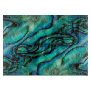 USA, Colorado, Lafayette. Muschel Abalone Schneidebrett