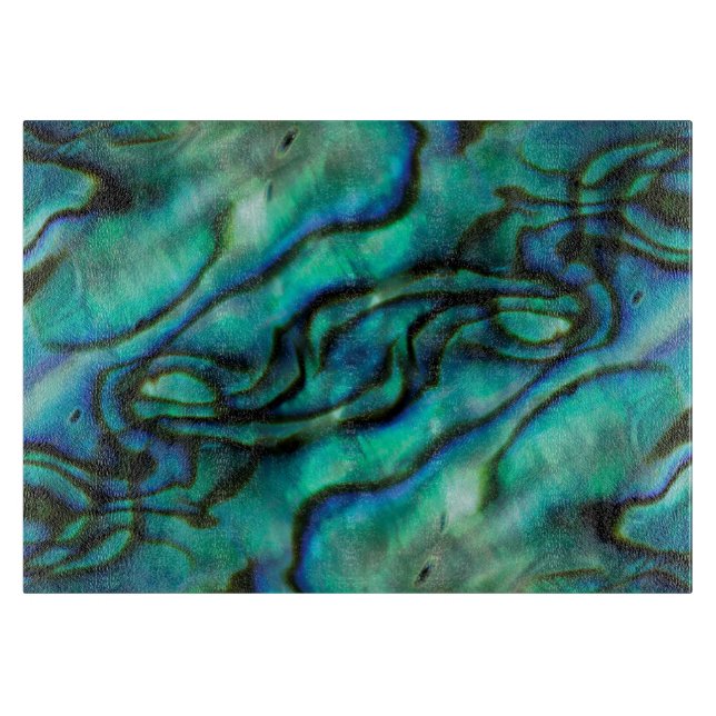 USA, Colorado, Lafayette. Muschel Abalone Schneidebrett (Vorderseite)