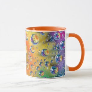 USA, Colorado, Lafayette. Wasserblasen auf Glas 2 Tasse