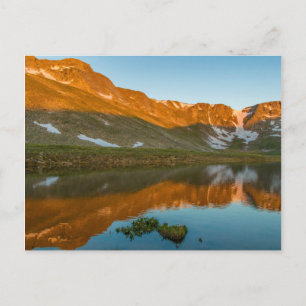 USA, Colorado, Mt. Evans. Summit Lake Spiegelung Postkarte