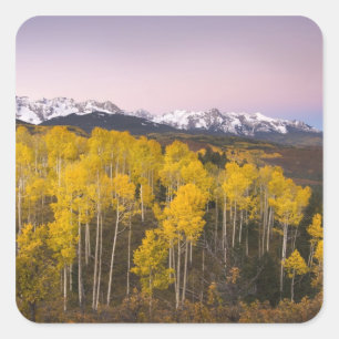 USA, Colorado, Rocky Mountains.  Morgendämmerung i Quadratischer Aufkleber