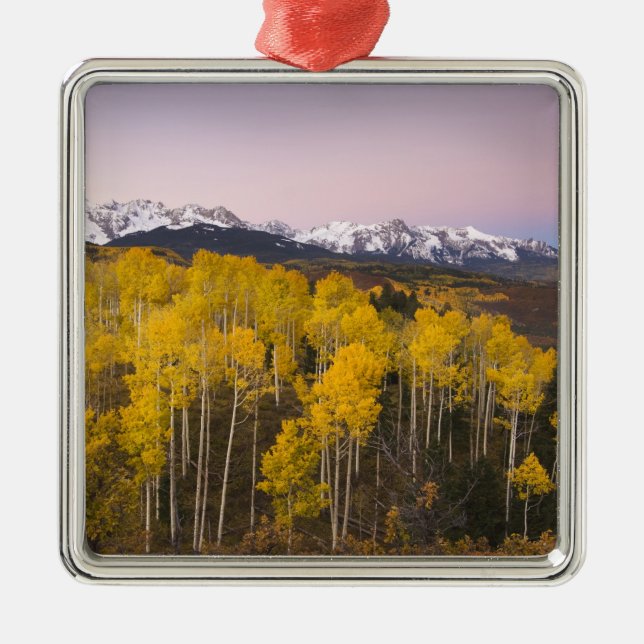 USA, Colorado, Rocky Mountains.  Morgenröte Silbernes Ornament (Vorne)