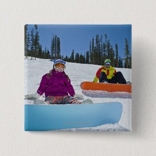 USA, Colorado, Tellurid, Vater und Tochter 3 Button