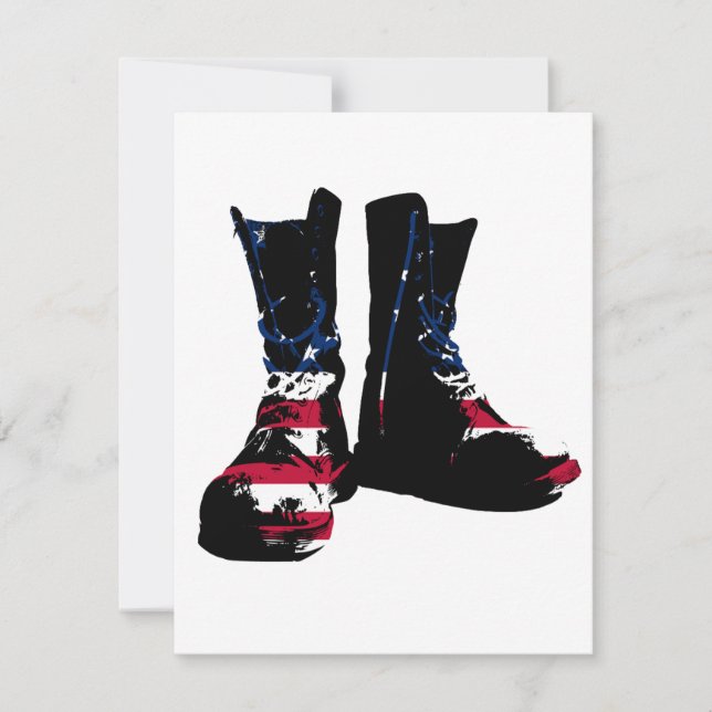USA Combat Boots Einladung (Vorderseite)
